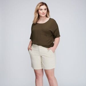 Lane Bryant Khaki Bermuda shorts 16 B7